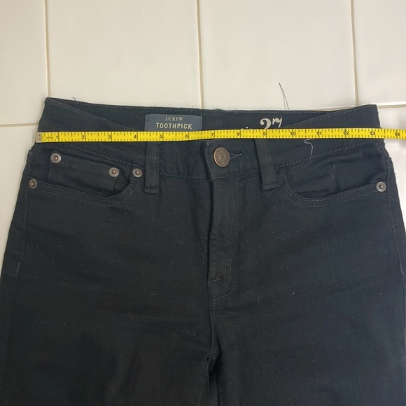 J.Crew Black Toothpick Denim - size 27P - Picture 5 of 8
